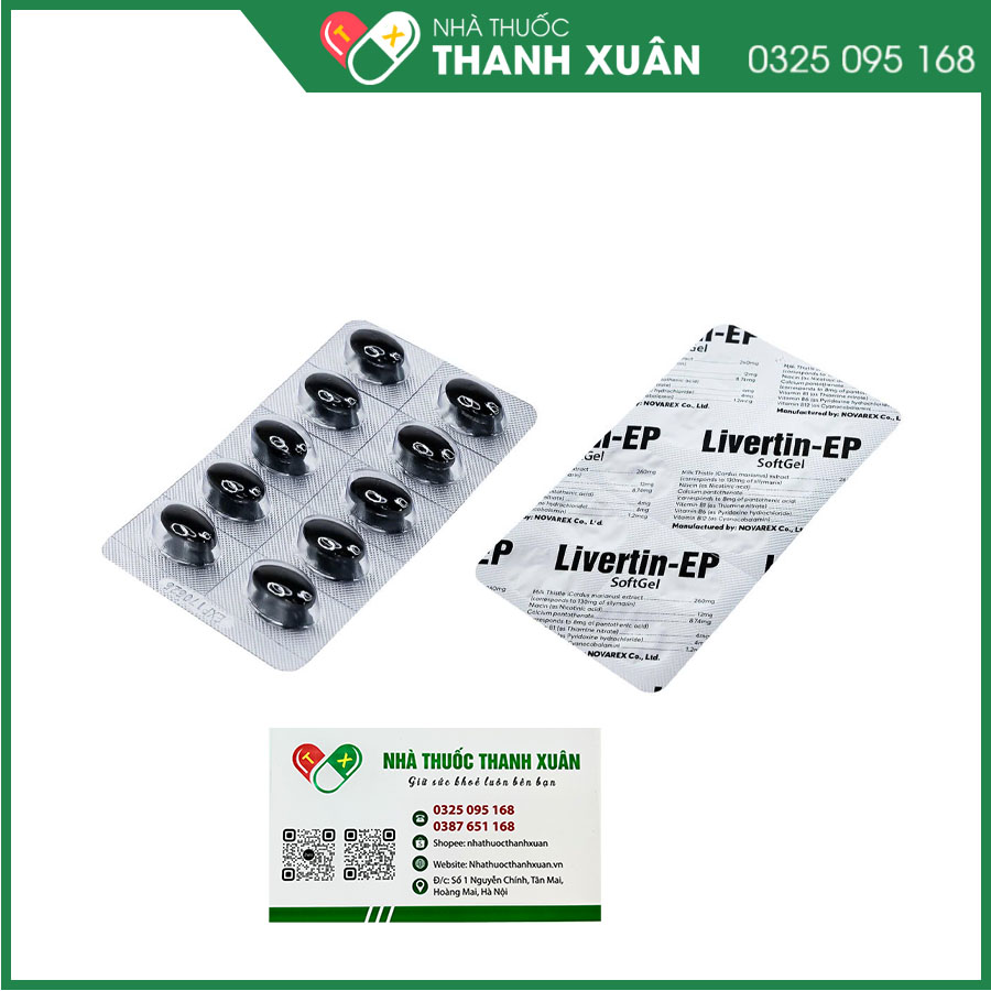 Livertin-EP bổ sung vitamin B1, B6, B12, niacin, canxi pantothenate cho cơ thể, cải thiện chức năng gan